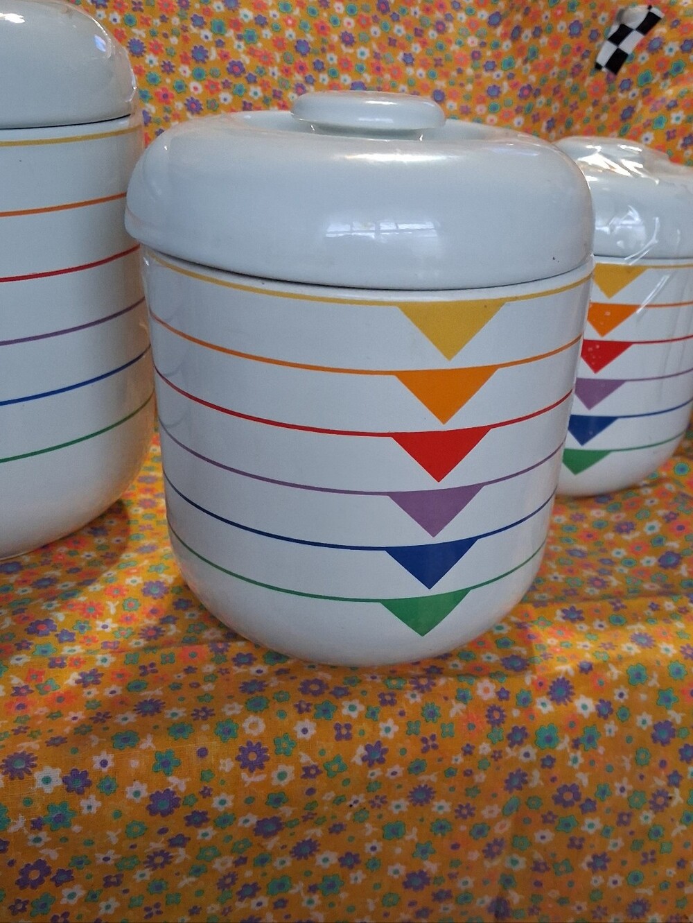 3 MAGNIFICENT VINTAGE BLOCK BERNARDA "SEXTET" PATTERN CANIS